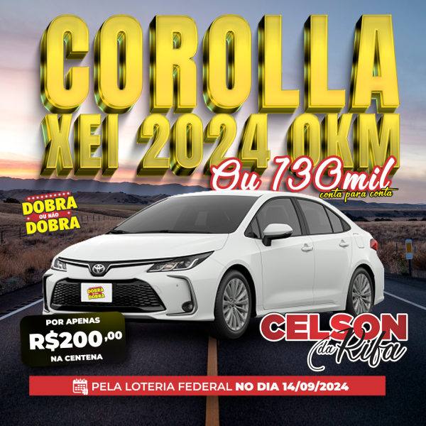 COROLLA XEI 2024 0 KM OU 130 MIL